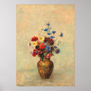 Poster Flores em um Vase (1910) por Odilon Redon