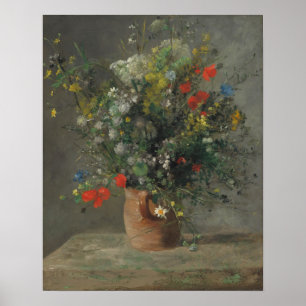 Poster Flores em um vaso, c.1866