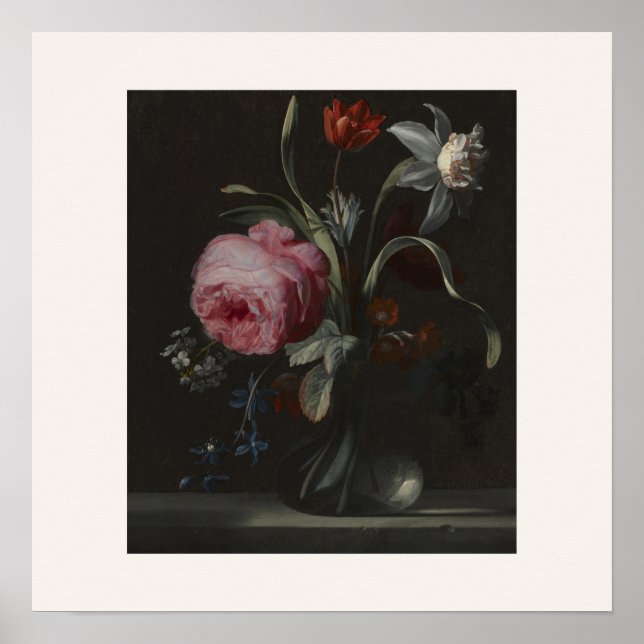 Poster Flores em um Vaso da Idade de Ouro Holandesa Poste (Frente)