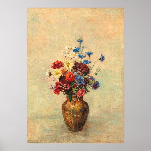 Poster Flores em um vaso - Odilon Redon Fine Art (Frente)