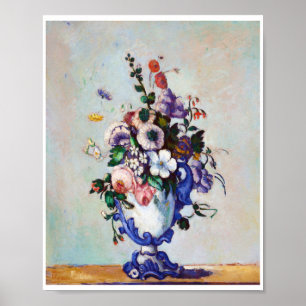 Poster Flores em um Vaso Rococo, Paul Cezanne