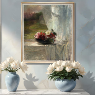 Poster Flores em uma borda da janela (c. 1861), John La F