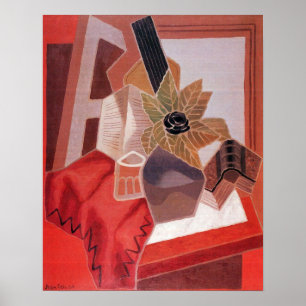 Poster Flores em uma mesa por Juan Gris, Cubism do