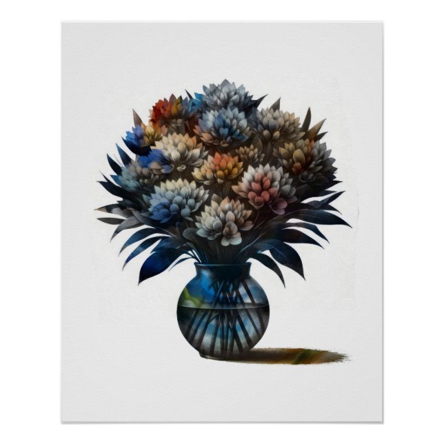 Pôster Flores em Vase (Frente)