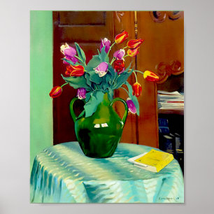 Poster Flores em Vase 1912 por Felix Vallotton