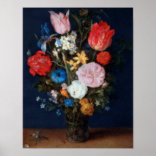 Poster Flores em Vidro, Jan Brueghel, o Velho