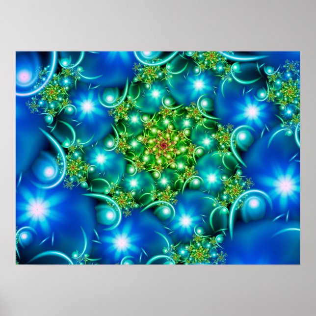 Poster Flores Estrela Azul (Frente)