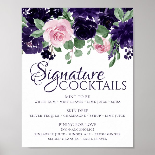 Poster Flores Exuberantes | Bebidas Exclusivas Roxas e Ro (Frente)