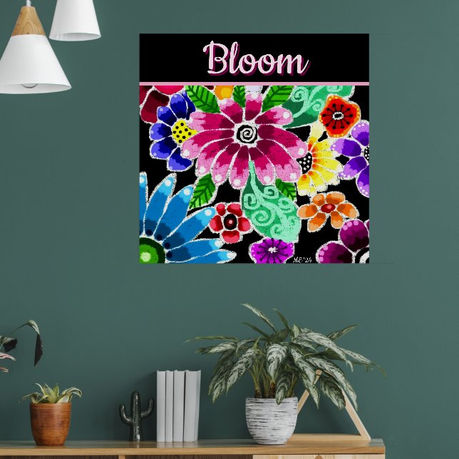 Poster Flores Florais Personalizadas de Arte Popular Capr (Sala de Estar 1)