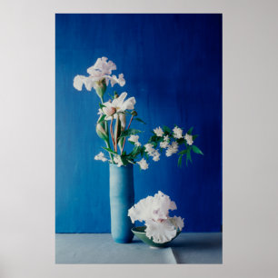 Poster Flores Íris branca em Vase