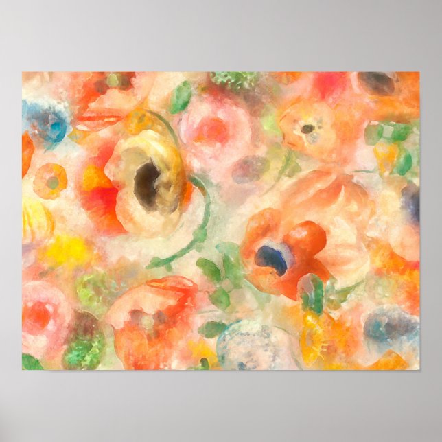 Poster Flores Laranjas de Primavera (Frente)