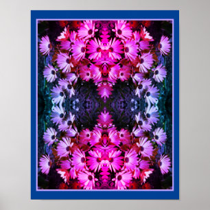 Poster Flores-margaridas africanas cor-de-rosa Abstrato