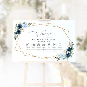 Poster Flores marinhos, Flores Azuis, Boho, Linha do Temp