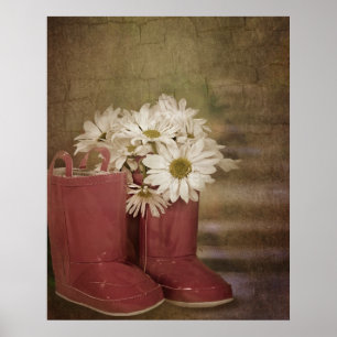 Poster Flores na bota