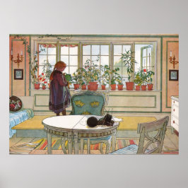 Poster Flores na janela Sill by Larsson