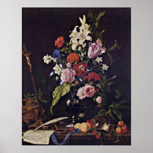 Pôster Flores no vaso de vidro daqui até janeiro Davidsz