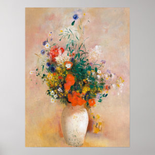 Poster Flores num Vaso pintando Odilon Redon Incrível Mo