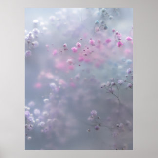 Poster Flores pastéis suaves em desfoque sonhador