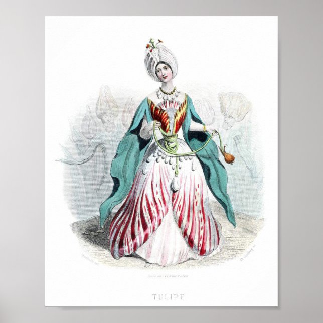 Poster Flores Personificadas - Tulip (Frente)
