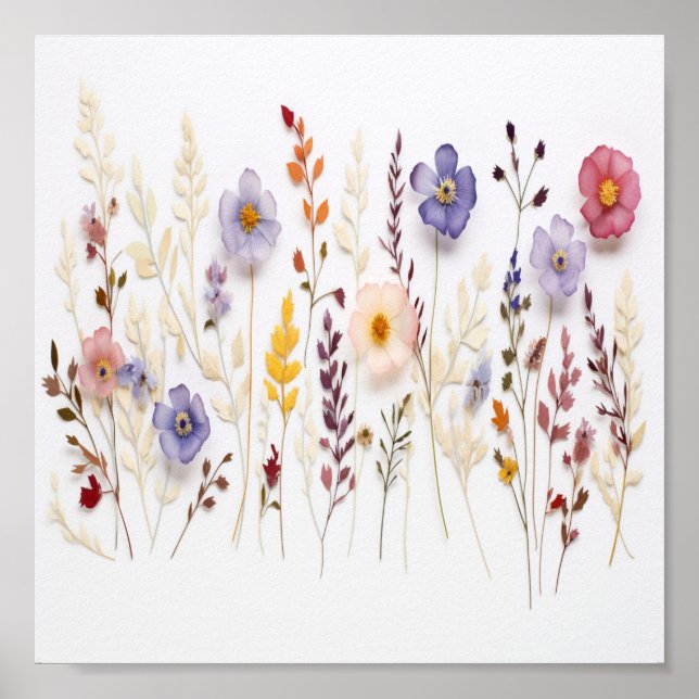 Poster Flores Pressionadas (Frente)
