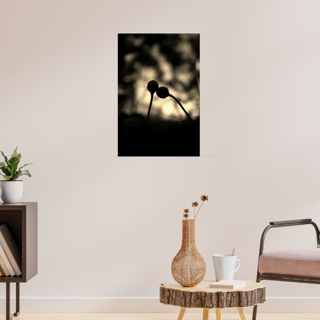 Poster Flores Românticas e Sonhadoras – Fantasia Botânica (Sala de Estar 3)