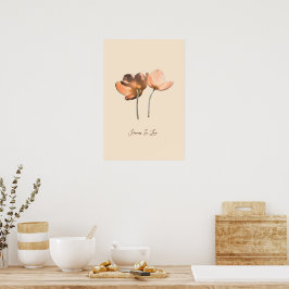 Poster Flores Românticas no Amor – Fantasia Botânica Boho