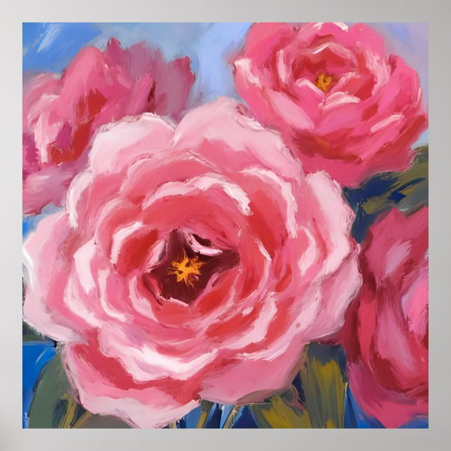 Poster Flores Rosa (Frente)