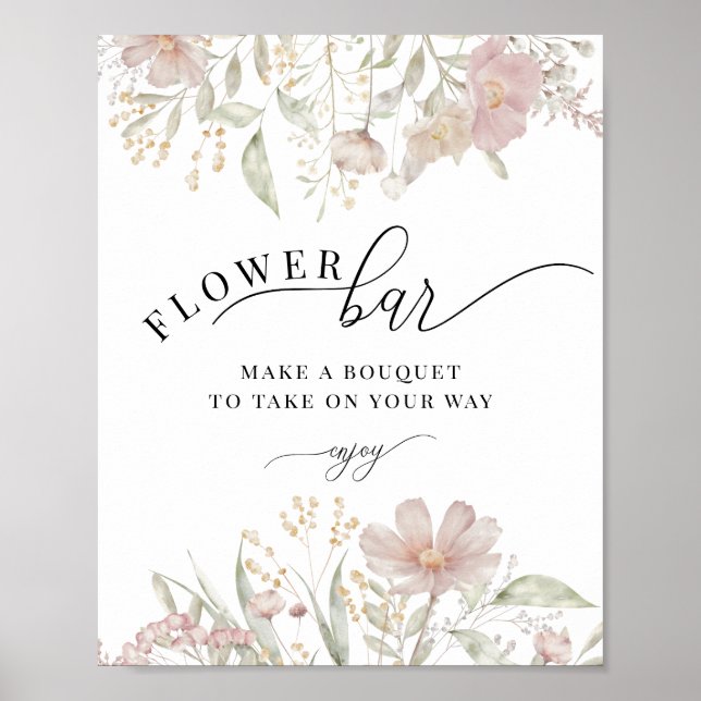 Poster Flores Rosa Dusty | Bar de boom (Frente)