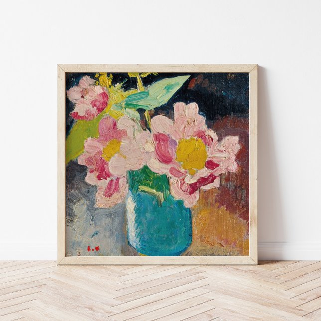 Poster Flores Rosa em um Vaso Azul | Louis Valtat (Criador carregado)