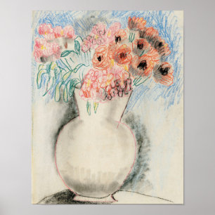 Poster Flores Rosa em um Vaso   Christopher Wood