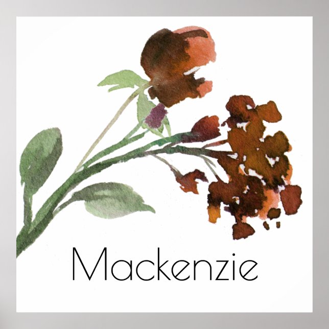 Poster Flores Russas Selvagens | Alfândega de Boêmia Lara (Frente)