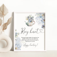 Flores selvagens azul floral trazem chá de panela