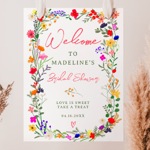 Poster Flores selvagens brilhantes do moderno boho brava