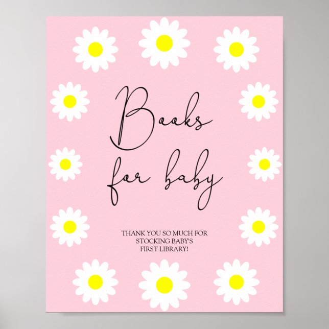 Poster Flores selvagens Daisies - livros para bebê (Frente)