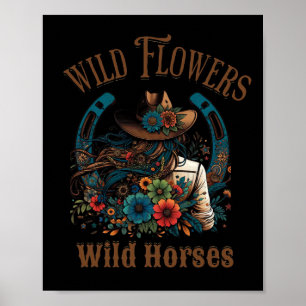 Poster Flores Selvagens de Cowgirl dos Sundes Meridionais