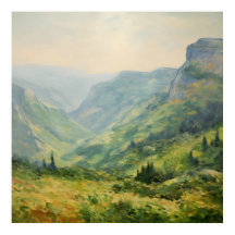 Flores Selvagens Montanhas Paisagem-Impressionismo