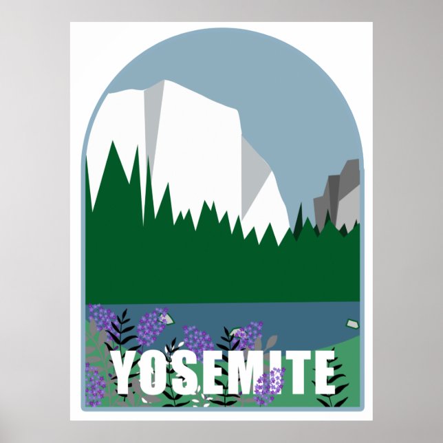 Poster Flores Selvagens No Parque Nacional De Yosemite (Frente)