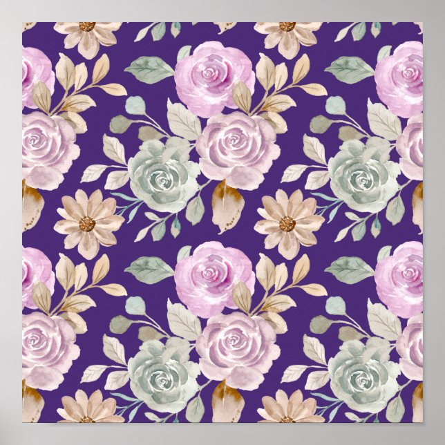 Poster Flores Sem Costura (Frente)