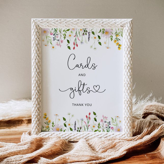 Poster Flores silvestres Aquarelas Cartões e presentes Po (Criador carregado)