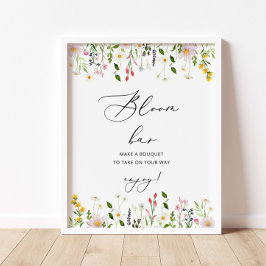 Poster Flores silvestres barra de flores
