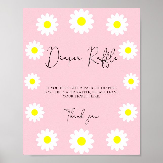 Poster Flores silvestres Daisies - rifa de Fralda (Frente)