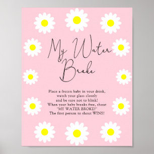Poster Flores silvestres Daisies - Sinal de jogo com água