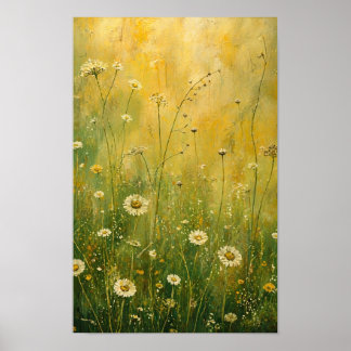 Poster Flores Silvestres de Golden Meadow em Impressionis