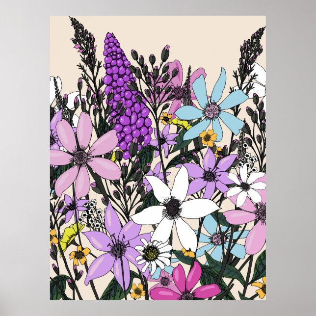 Poster Flores Silvestres de Verão (Frente)