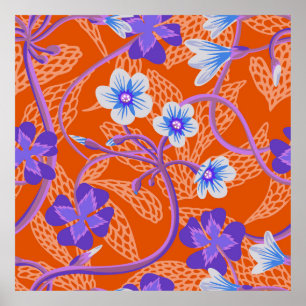 Poster Flores silvestres decorativas. Flor de verão