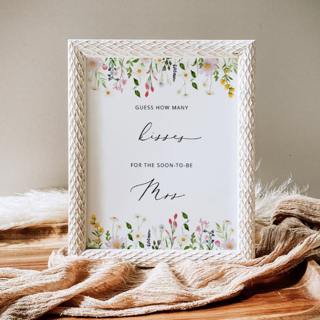 Poster Flores silvestres quantos beijos jogo de chá de pa (Criador carregado)