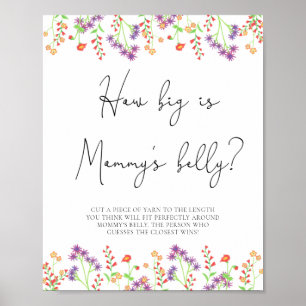 Poster Flores silvestres quão grande é a barriga da mamãe