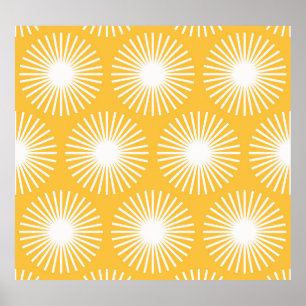 Poster Flores simples: design sem costura escandinava.