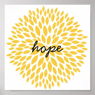 Pôster Flores Simples Esperança