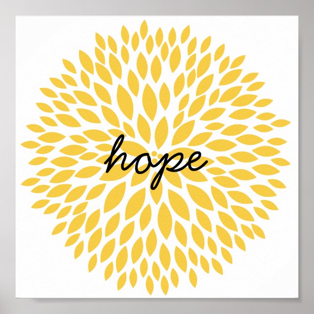 Pôster Flores Simples Esperança (Frente)